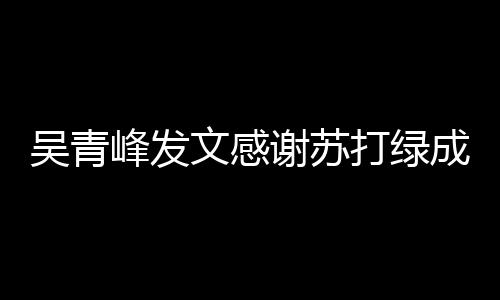 吴青文感我们打绿 团挺着谢苏成员长阿峰发福
