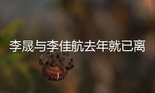 婚问去年题与李应离李晟离婚李佳航就已晟回